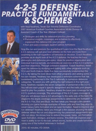 (Rental)-4-2-5 Defense: Practice Fundamentals & Schemes Neal Neathery